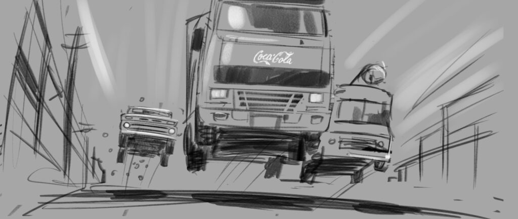 Maria Pena artist, digital black and white illustration. By Maria Pena Artist and Illustrator. Also known as Maria de Los Angeles Pena. storyboarder, storyboarder Australia, Storyboarderau
